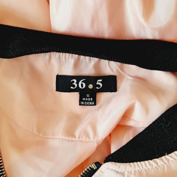 36.5 Long Bomber Jacket Patches Sporty Casual sz: S - Picture 7 of 10